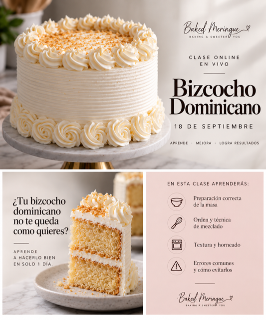 Clase Online de Bizcocho Dominicano | En Vivo