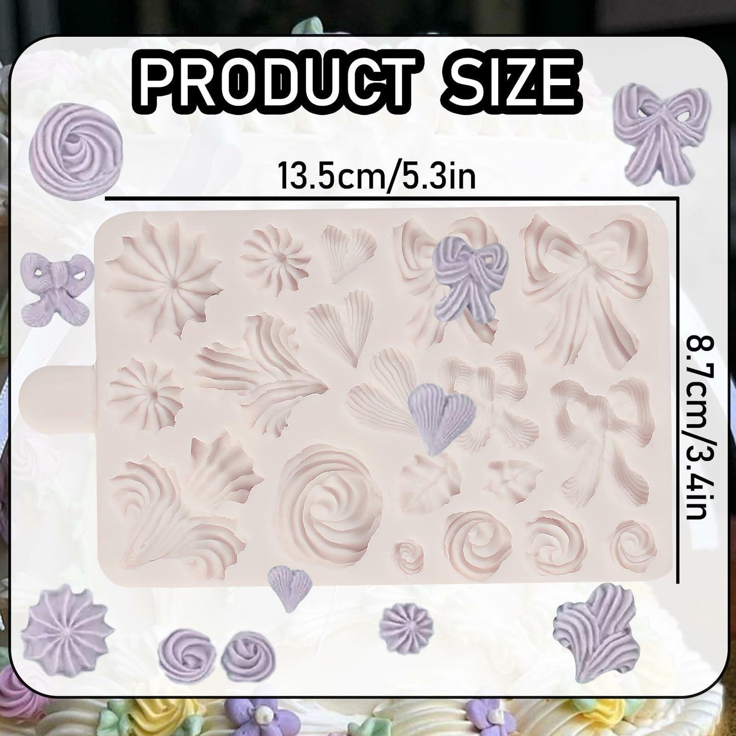 ICNYEKl Hemp Rope Fondant Mold Bohemian Tassel Silicone Cake Baking Decor